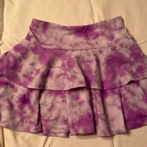 SLS Apparel lavender tie dye skirt